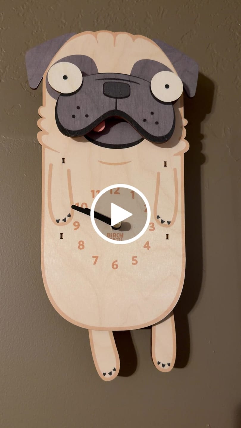 Customer video review of Penny the Pug Pendulum Clock