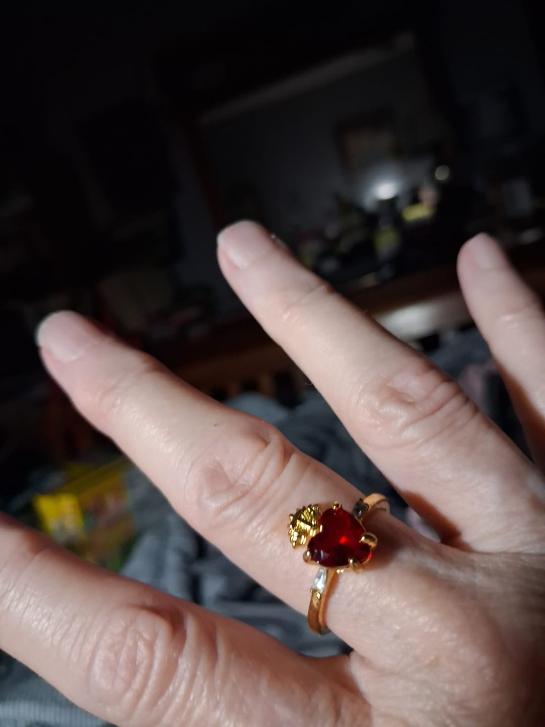 Customer photo review of FREE Today: Sacred Heart Crystal Ring: A Symbol of Christ’s Unconditional Love