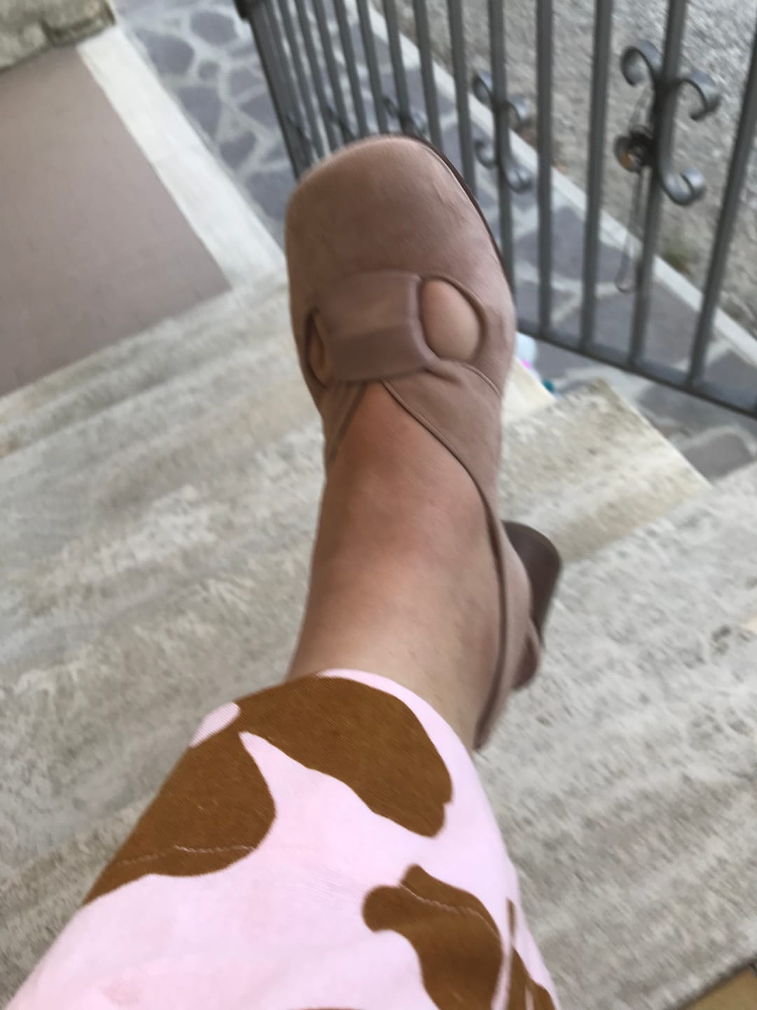 Customer photo review of Cobra Rose chanel in camoscio rosa tacco 6 artigianale toscana