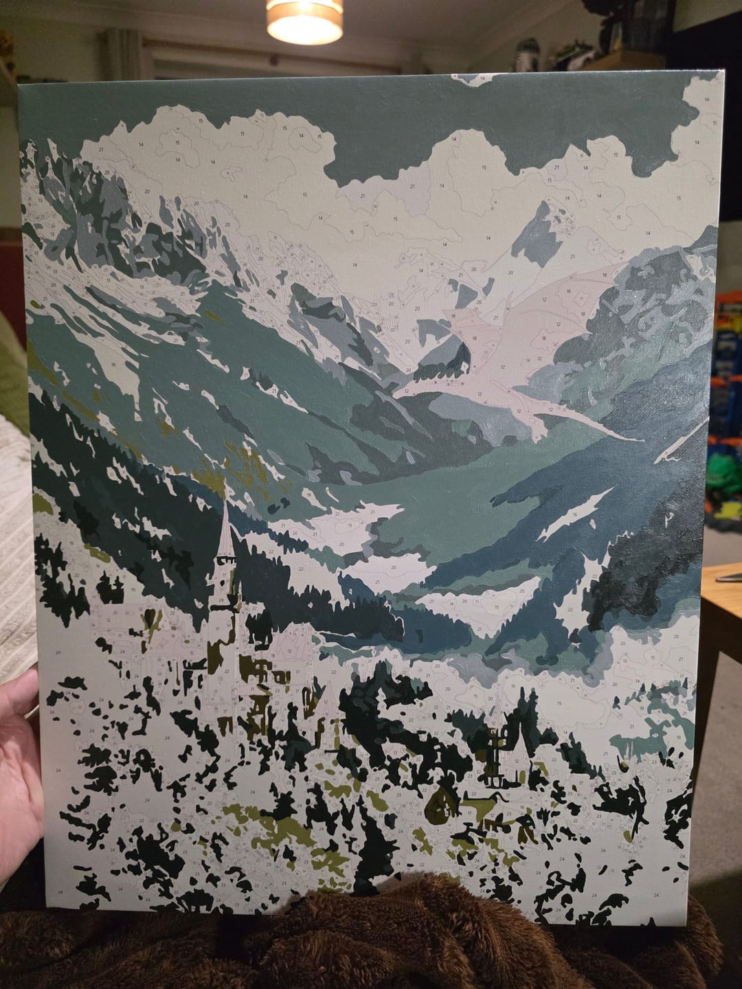 Customer photo review of Valley of Dragons | Paint by Number
