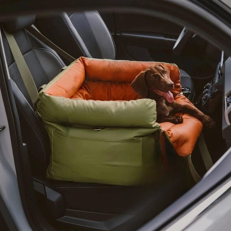 Customer photo review of Deluxe Faux Leather Dog Car Seat