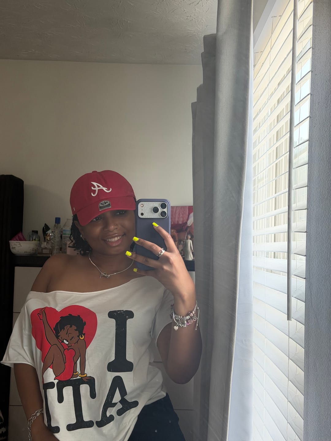 Customer photo review of I <3 ATL OFF SHOULDER TEE