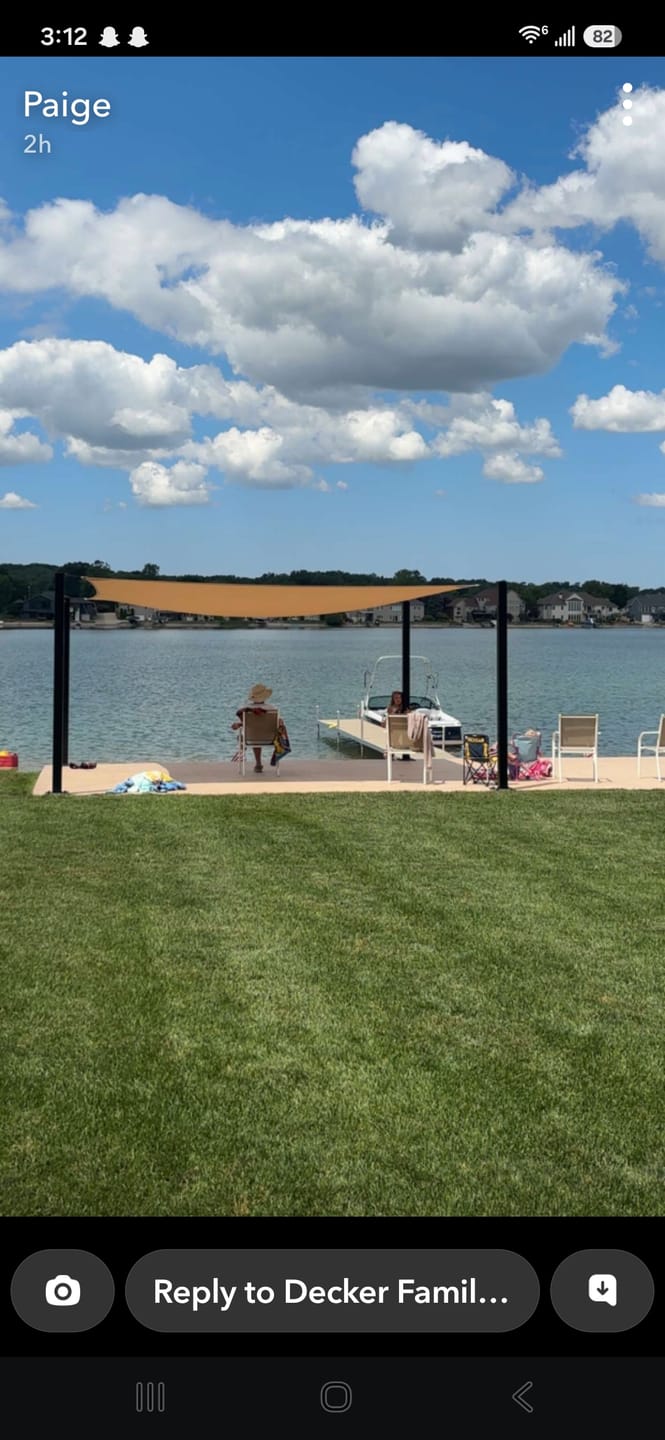 Customer photo review of Outdoor Waterproof Sun Shade Sail Opaque Privacy Protection Canopy for Patio,Garden, Backyard Lawn