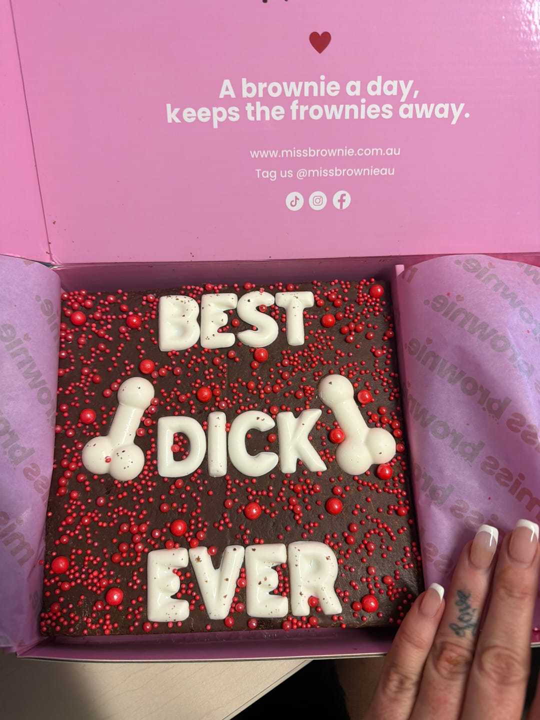 Customer photo review of D!ck Brownie · Mini