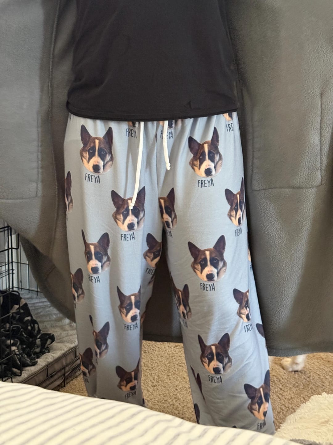 Customer photo review of Personalized Pet Photo Pajama, Custom Dog & Cat Portrait PJs, Family Matching Loungewear