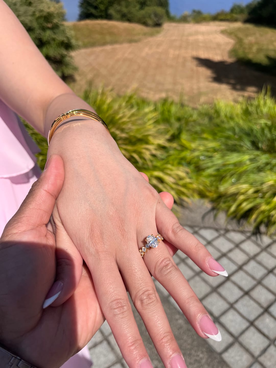 Customer photo review of The Celestine Engagement Ring