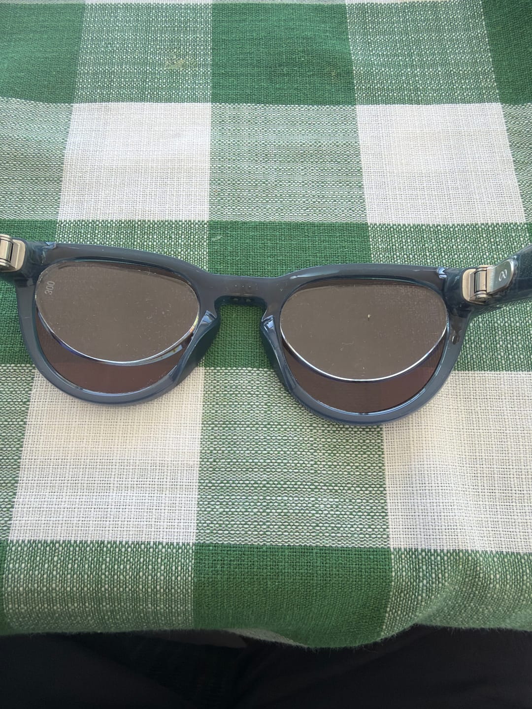 Customer photo review of Stick On Corrective Lenses (2-pack)