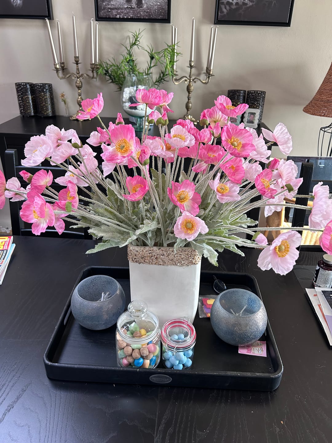 Customer photo review of Zijden Klaprozen - Roze Mix