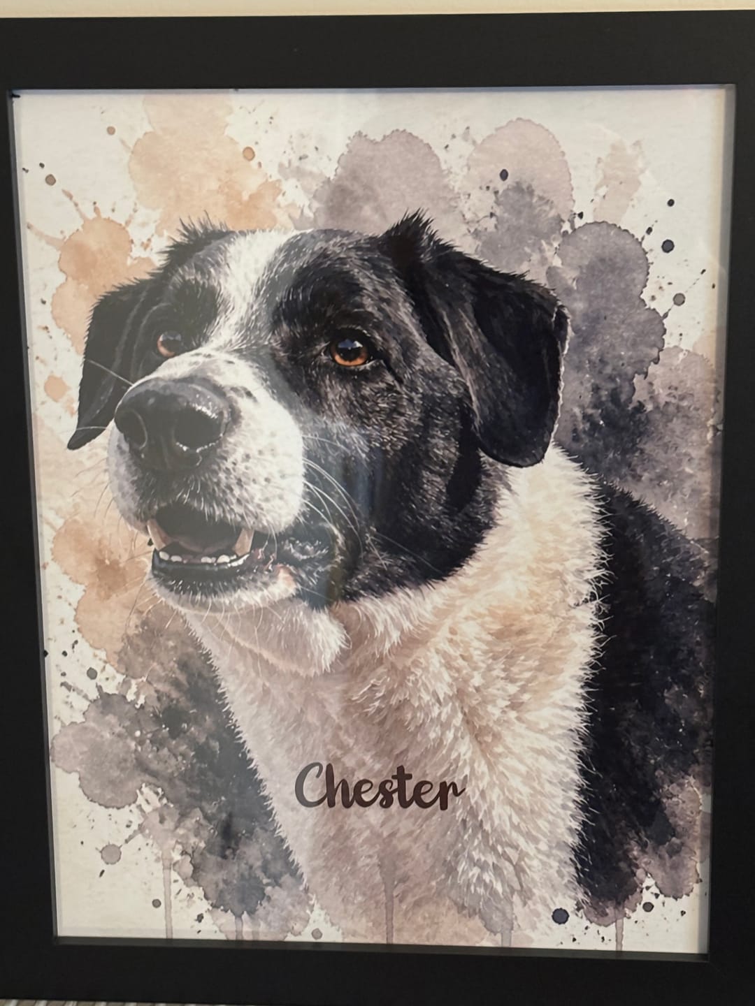 Customer photo review of Watercolour Realistic Portrait - Personalised Poster