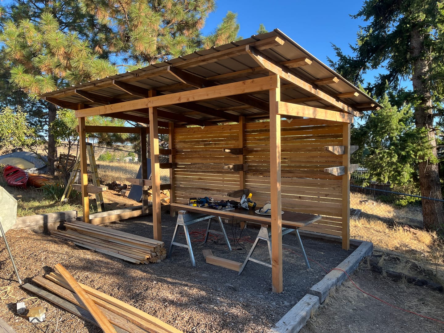 Customer photo review of Outdoor Storage Shed Plans