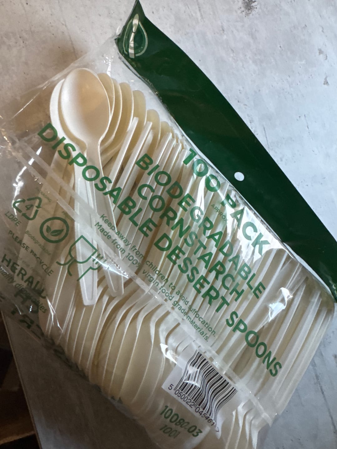 Customer photo review of Premium Cornstarch Spoons