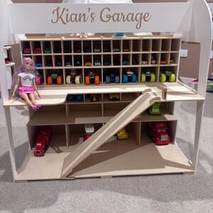 Customer photo review of Toy Car Garage - Natural