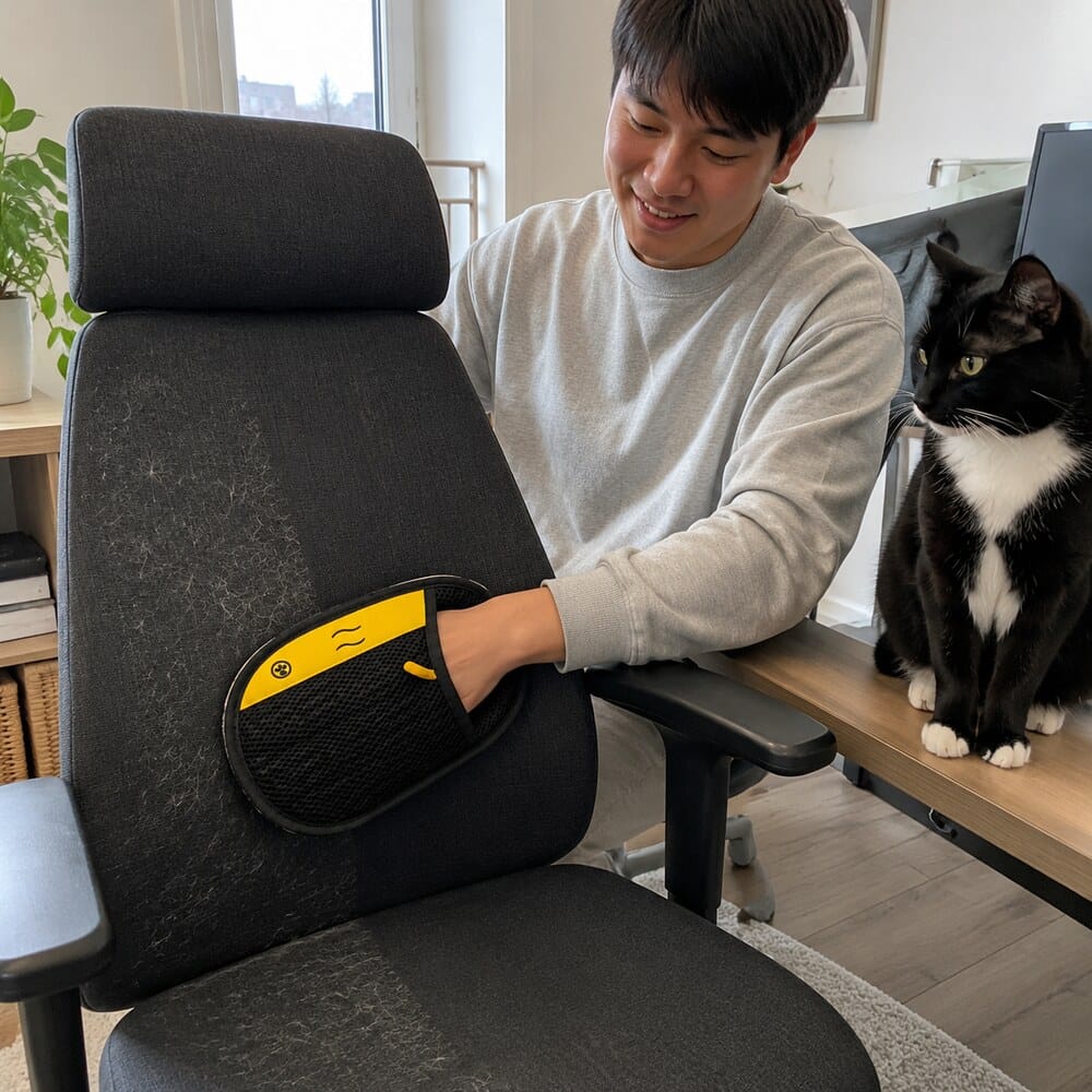 Customer photo review of AMICORA PET | Guanto Levapeli a Doppia Azione
