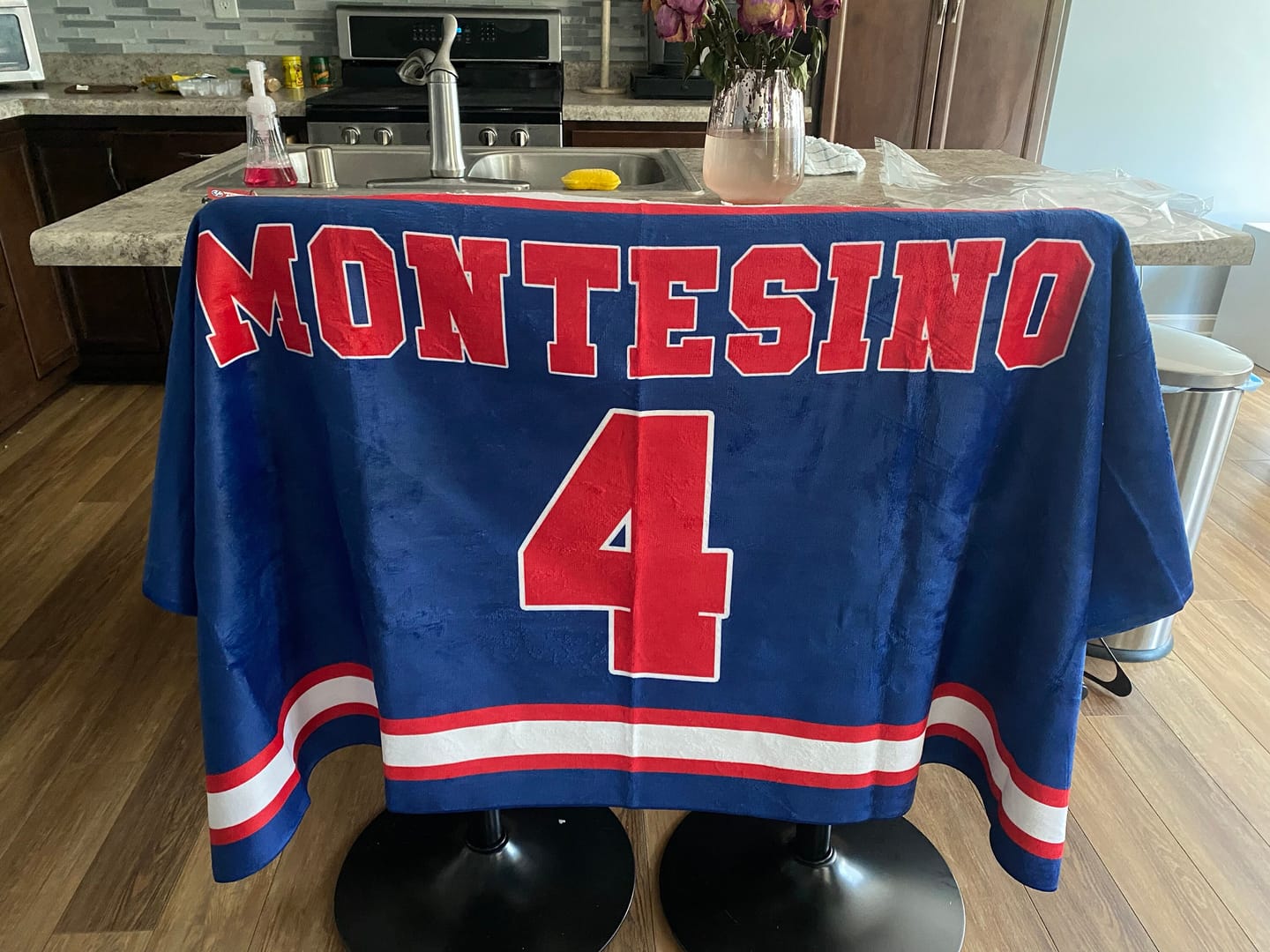Customer photo review of Personalized Sports Beach Towel: Custom Name Bath & Pool Towel