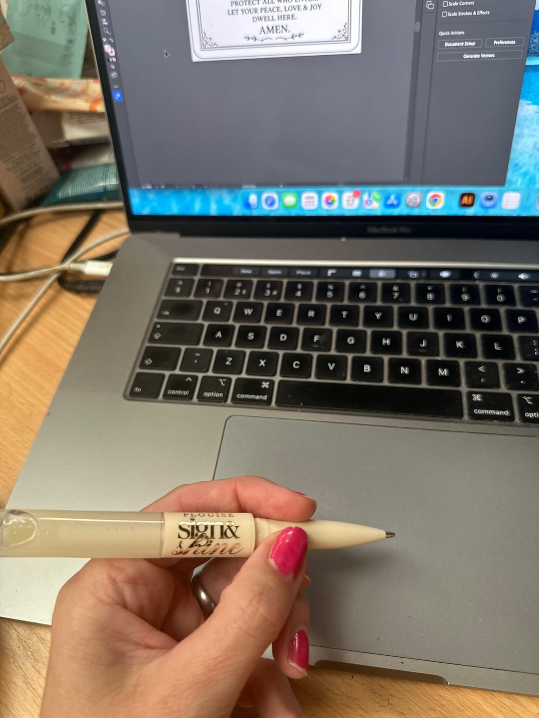 Customer photo review of Back to Business Sign And Shine Lip Oil Pen - PRE-ORDER