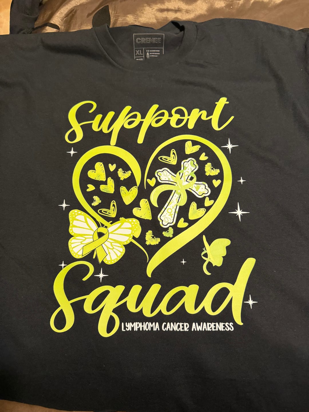 Customer photo review of Support Heart Butterfly Lymphoma Transfer