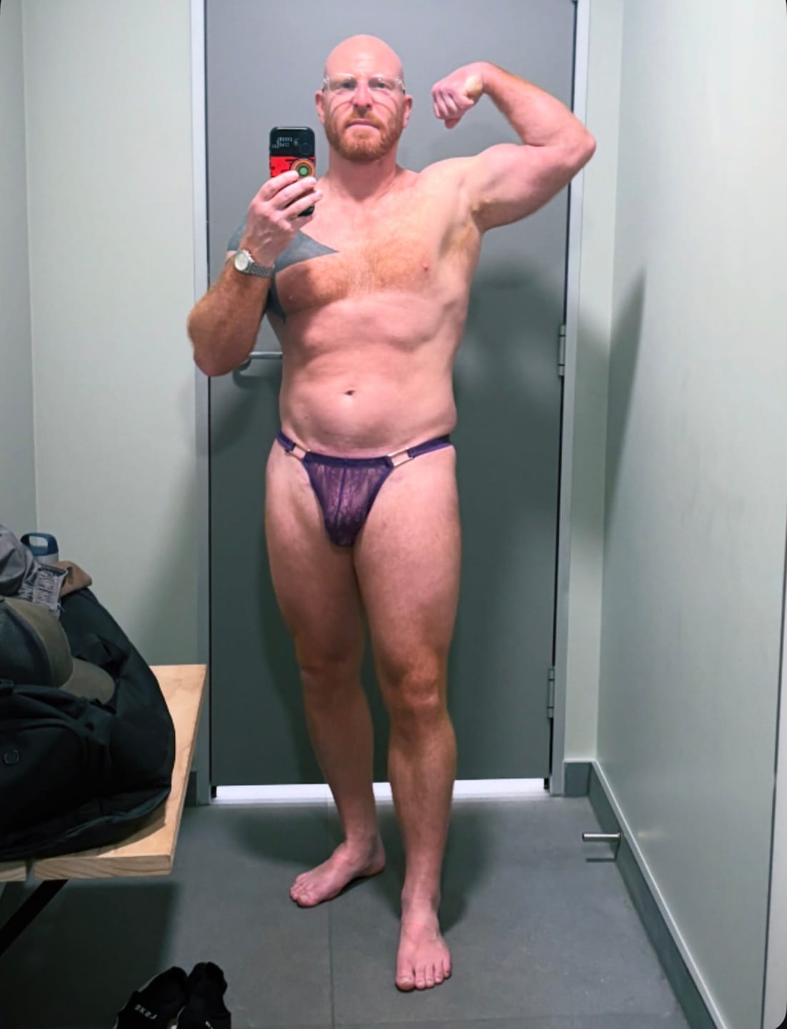 Customer photo review of Ryker Ultra-fine Lace Thong - Amethyst