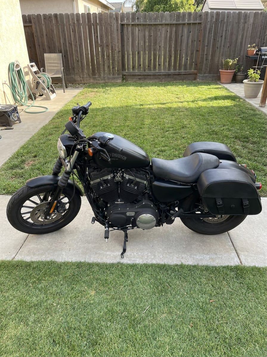 Customer photo review of 32L - Baelor Large Hard Mount Shock Cutout Saddlebags for Harley Sportster 883 Iron XL883N