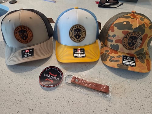 Customer photo review of Richardson 112 Custom Leather Patch Hats