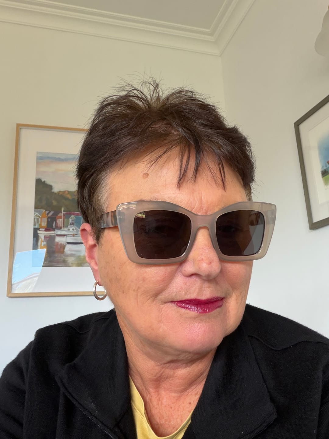 Customer photo review of Cleo Sunglasses Green/Tortoise Shell