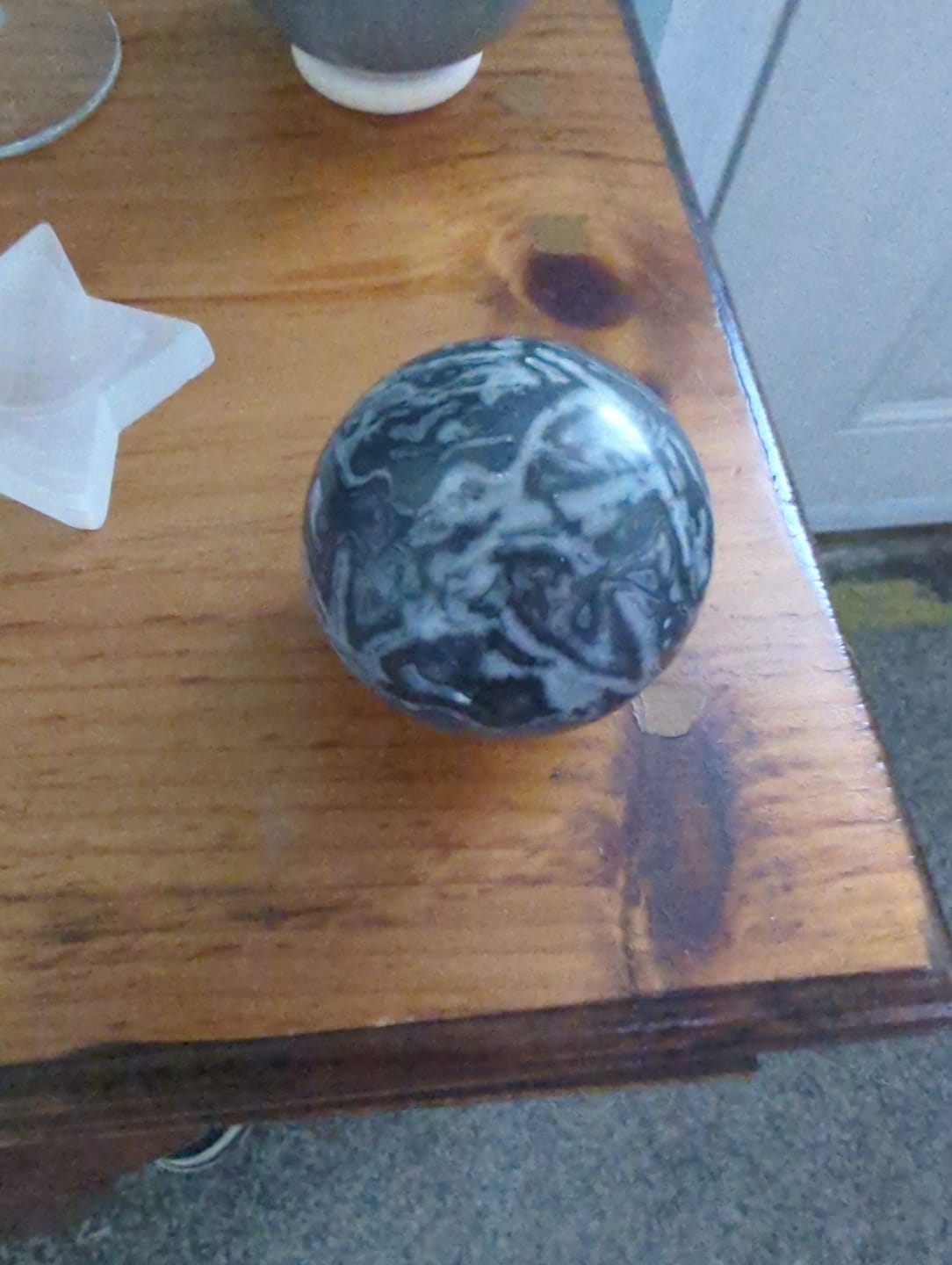 Customer photo review of Natural Crystal Calcite Sphere