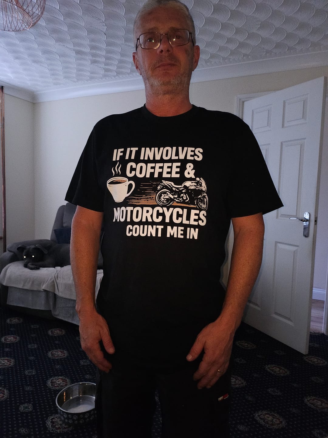 Customer photo review of COFFEE & MOTORCYCLES 026 T Shirt