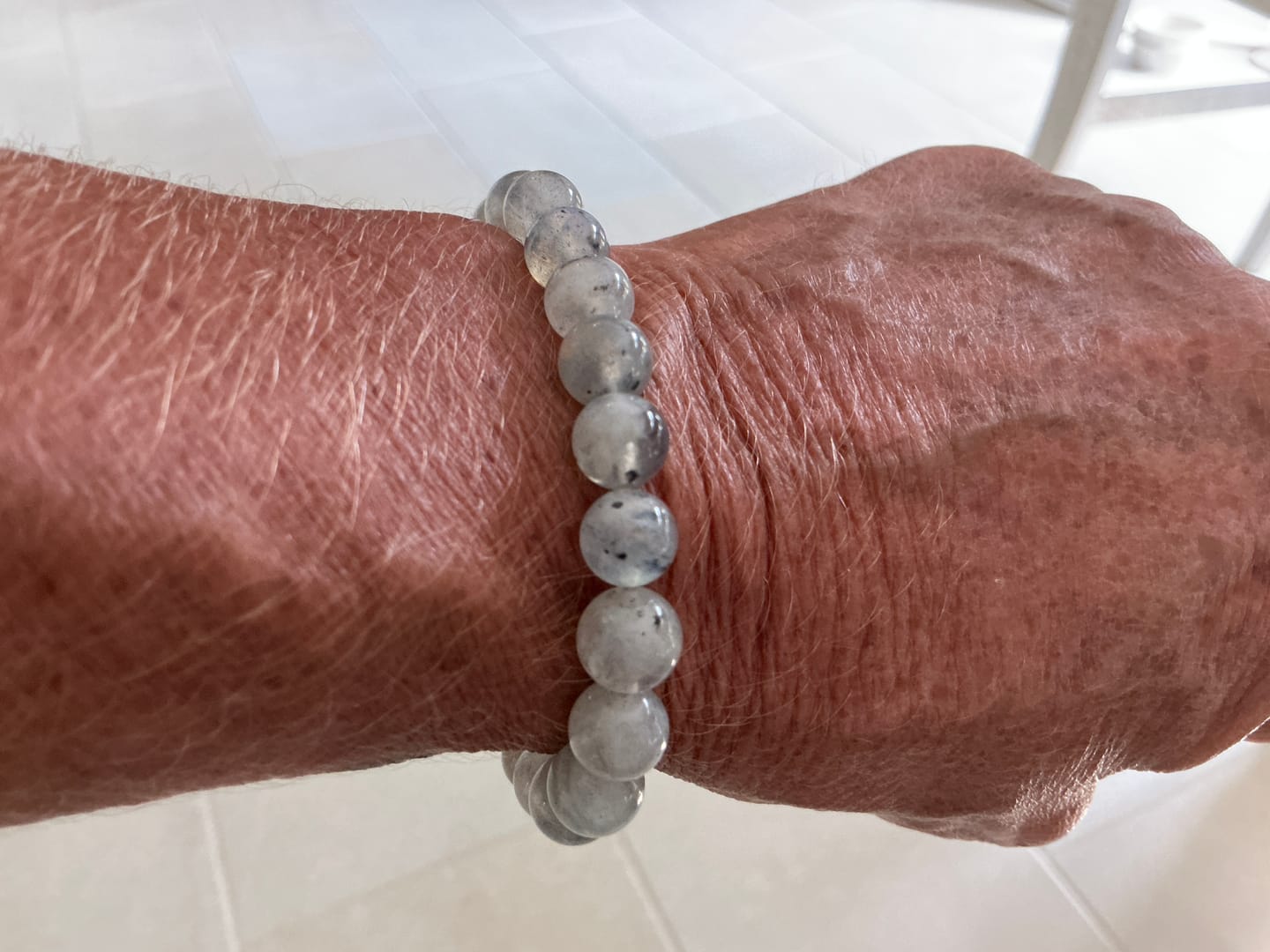 Customer photo review of Aurora Lights Labradorite Bead Bracelet