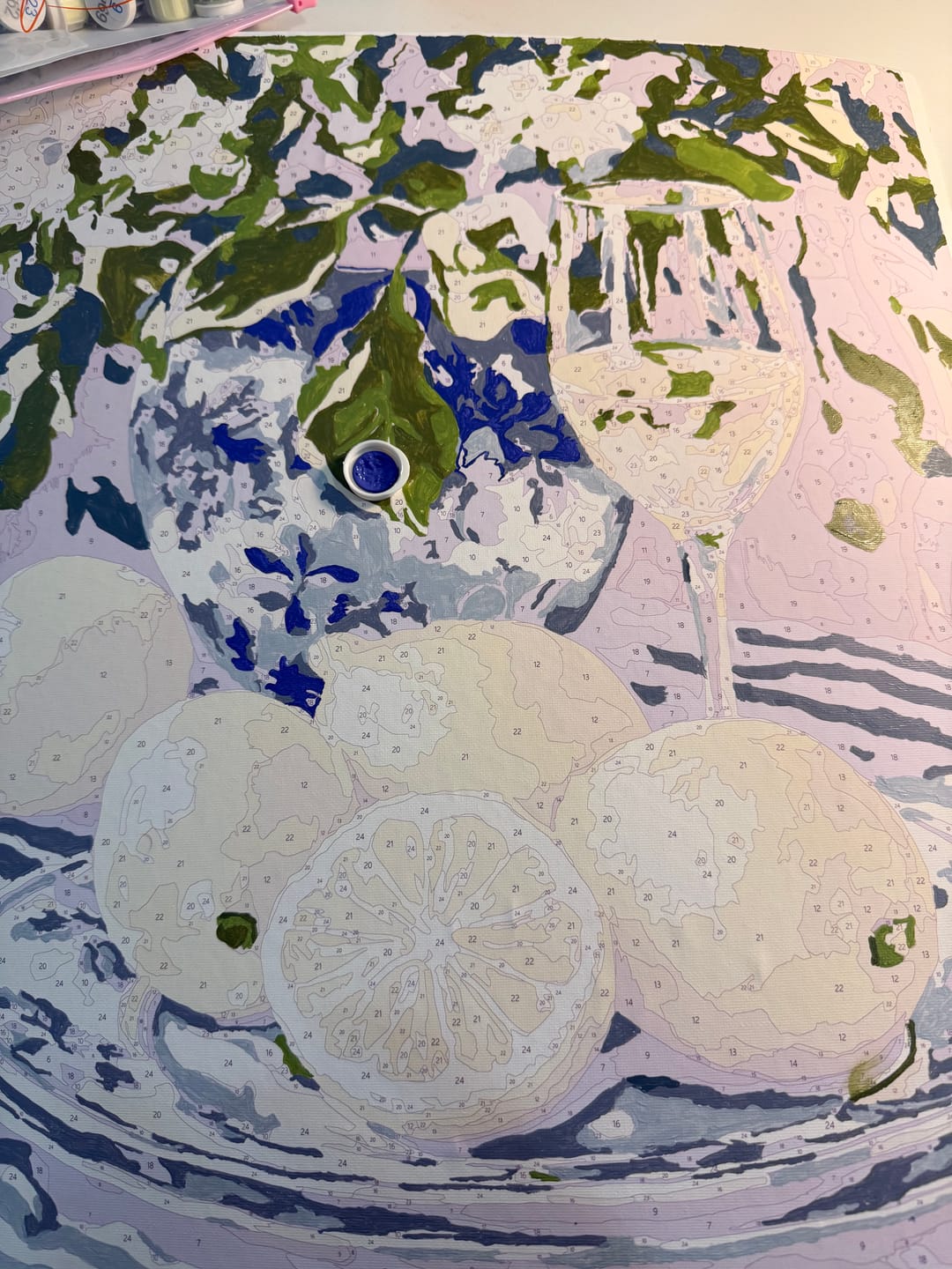 Customer photo review of Lemons and Wine | Paint by Numbers