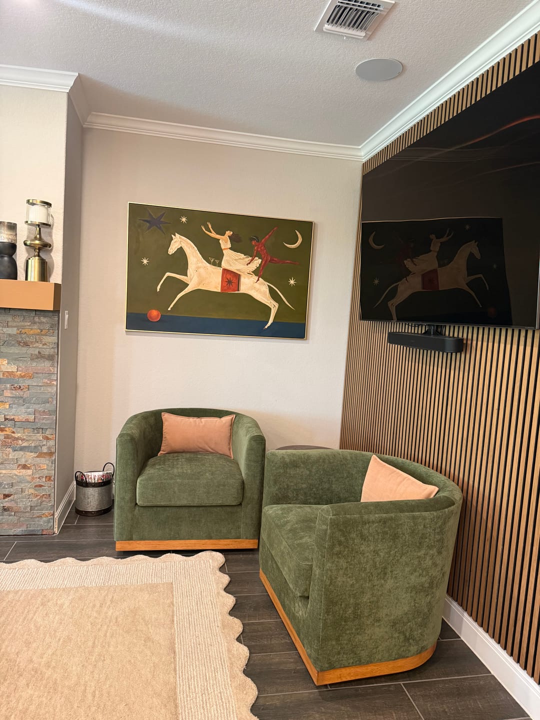Customer photo review of Moonbound Twin Riders-Horse Painting