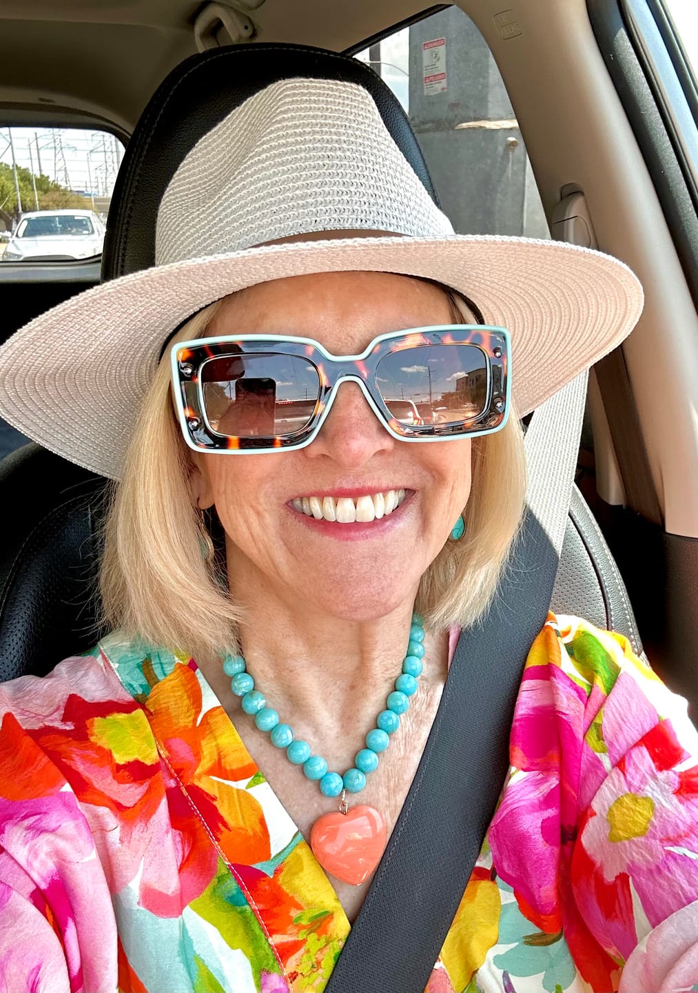 Customer photo review of Deco Sunglasses Pink + Red