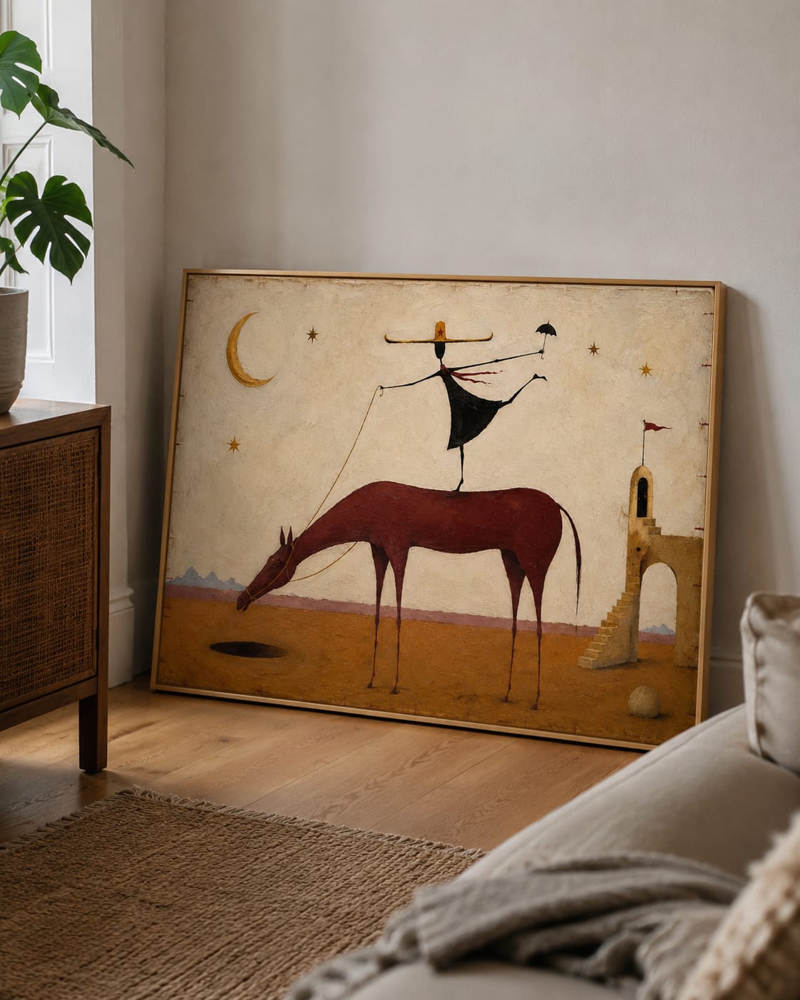 Customer photo review of Moonlit Rider-Surreal Horse Painting