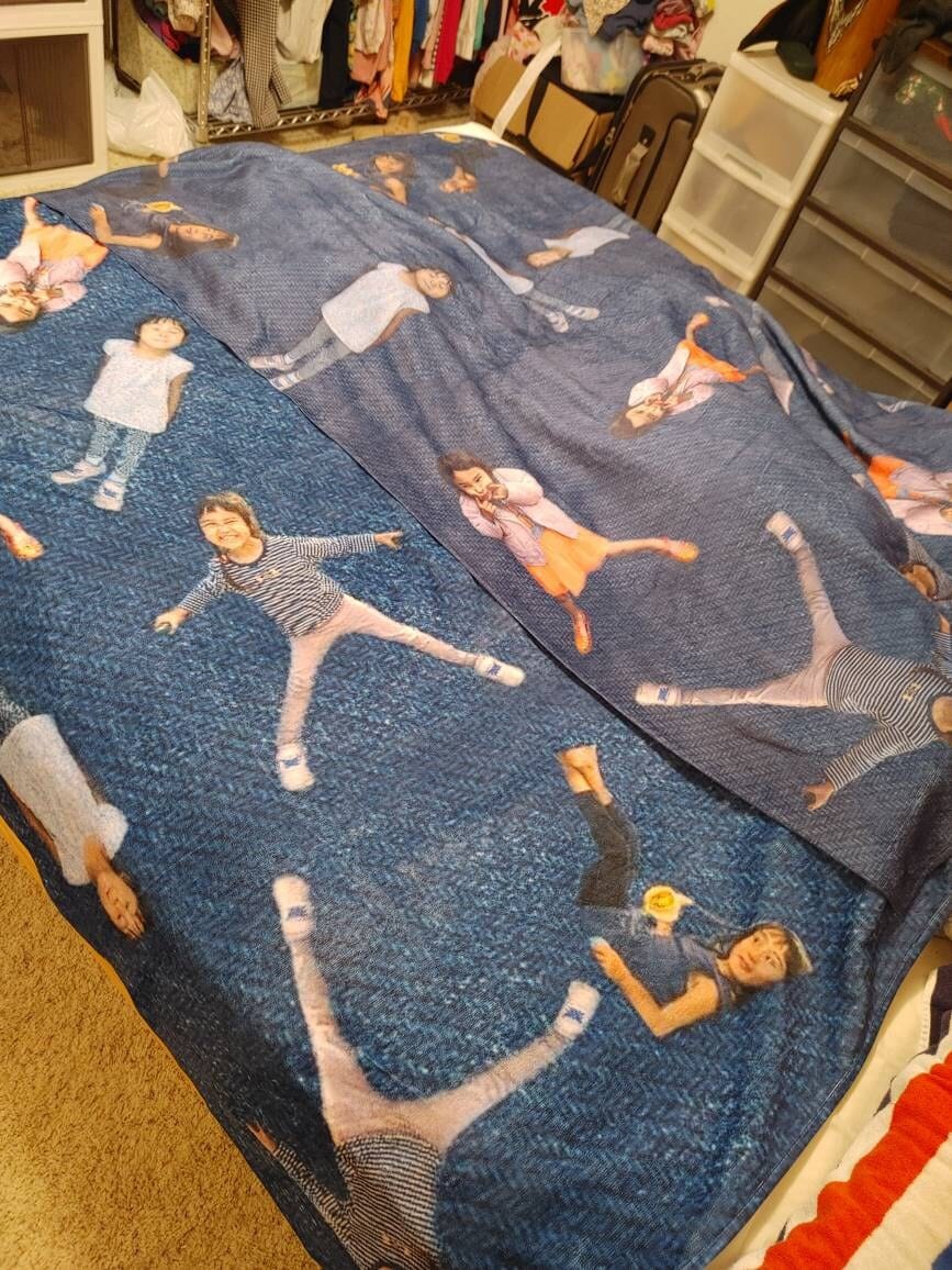 Customer photo review of Oversized Fully Custom Extra Large Custom Personalized 2XL Beach Towel