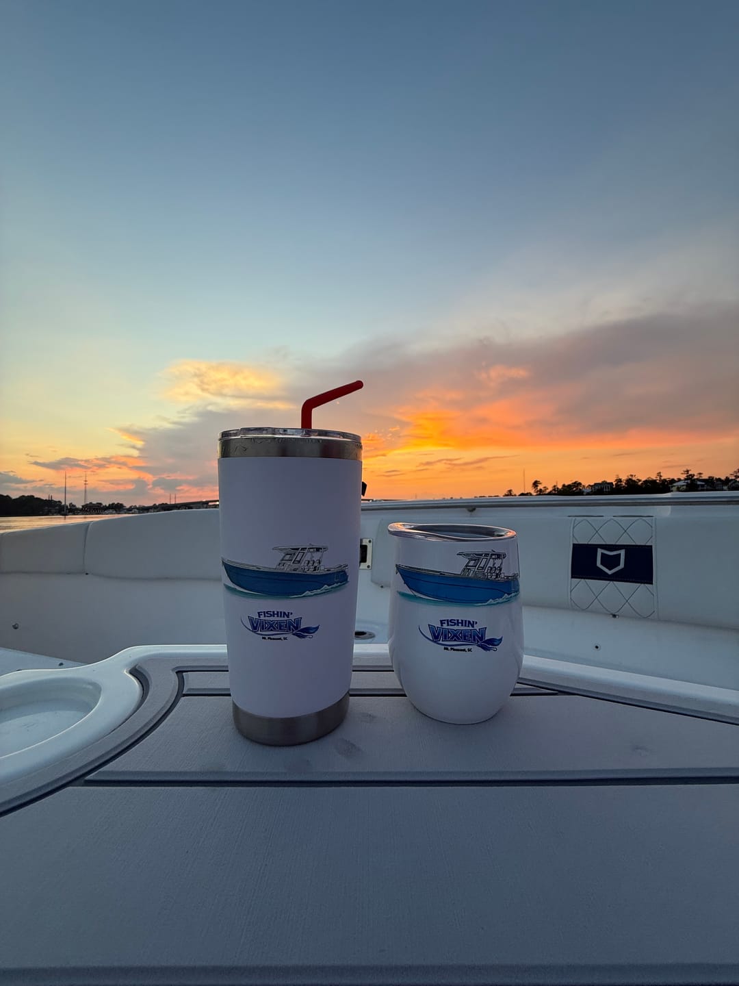 Customer photo review of Custom 20 oz. Stainless Steel Boat Tumbler