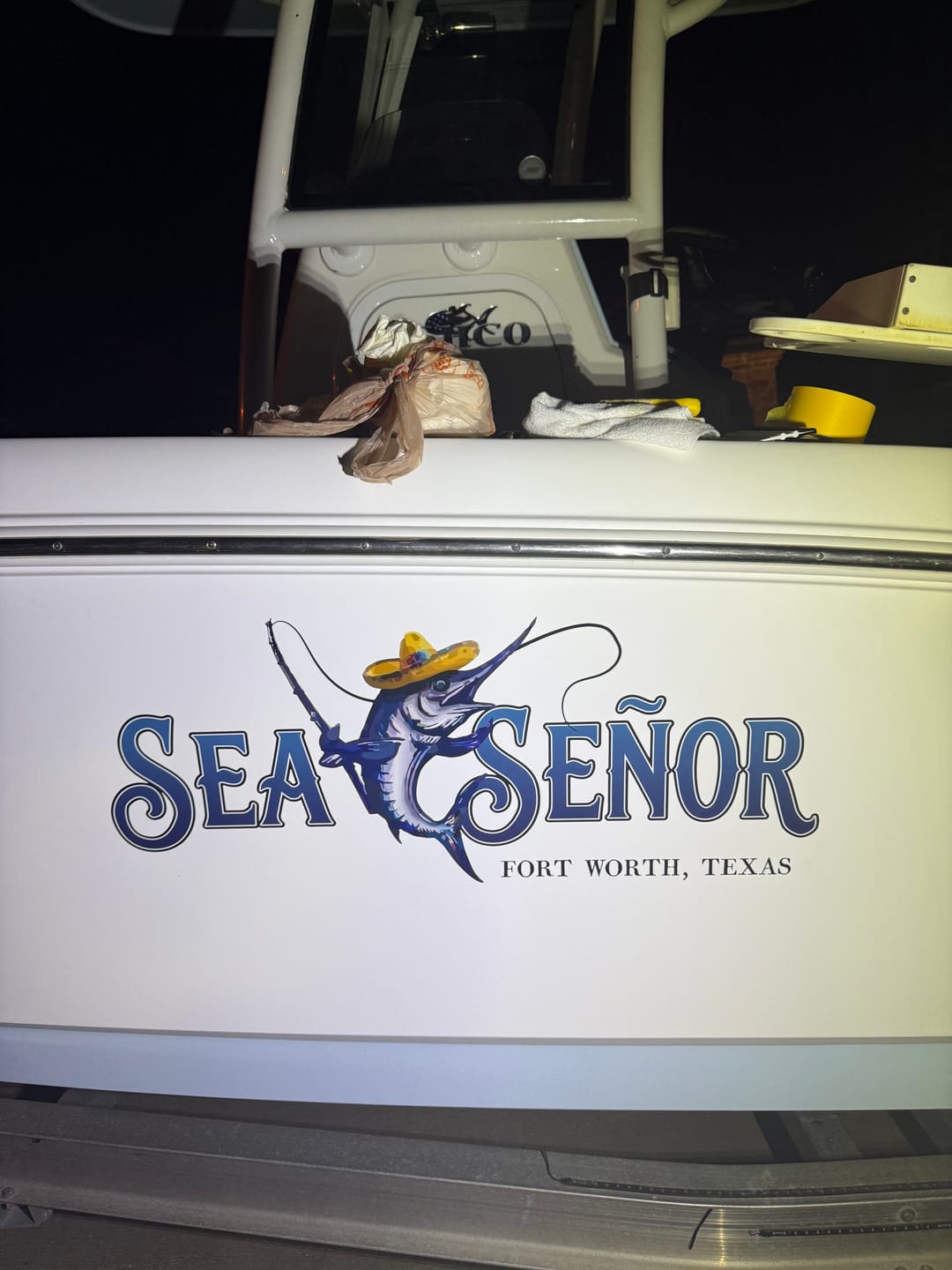 Customer photo review of Custom Digital Boat Name Logo Design
