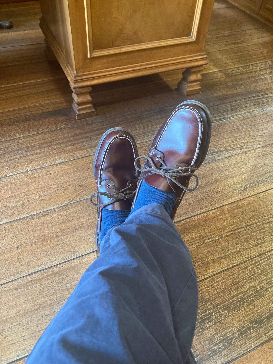 Customer photo review of DOCKSIDES PORTLAND WAXED DK BROWN-GUM