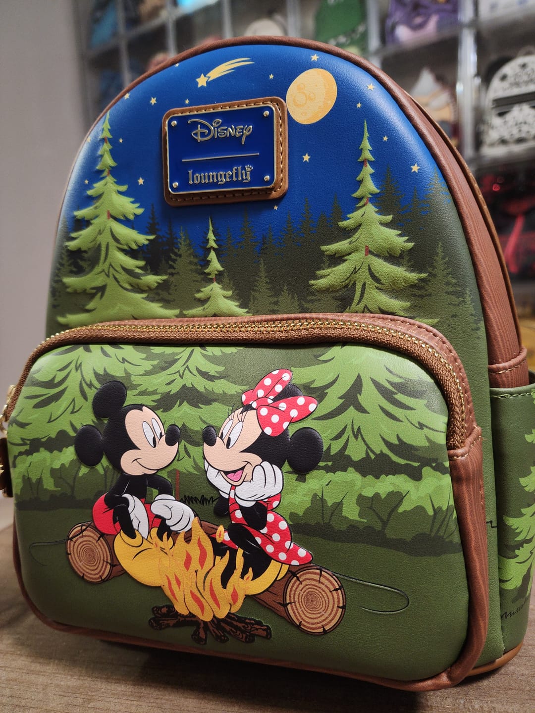 Customer photo review of *PRE-ORDER* Loungefly Mickey, Minnie, & Friends Camping Scene Mini Backpack (Exclusive)