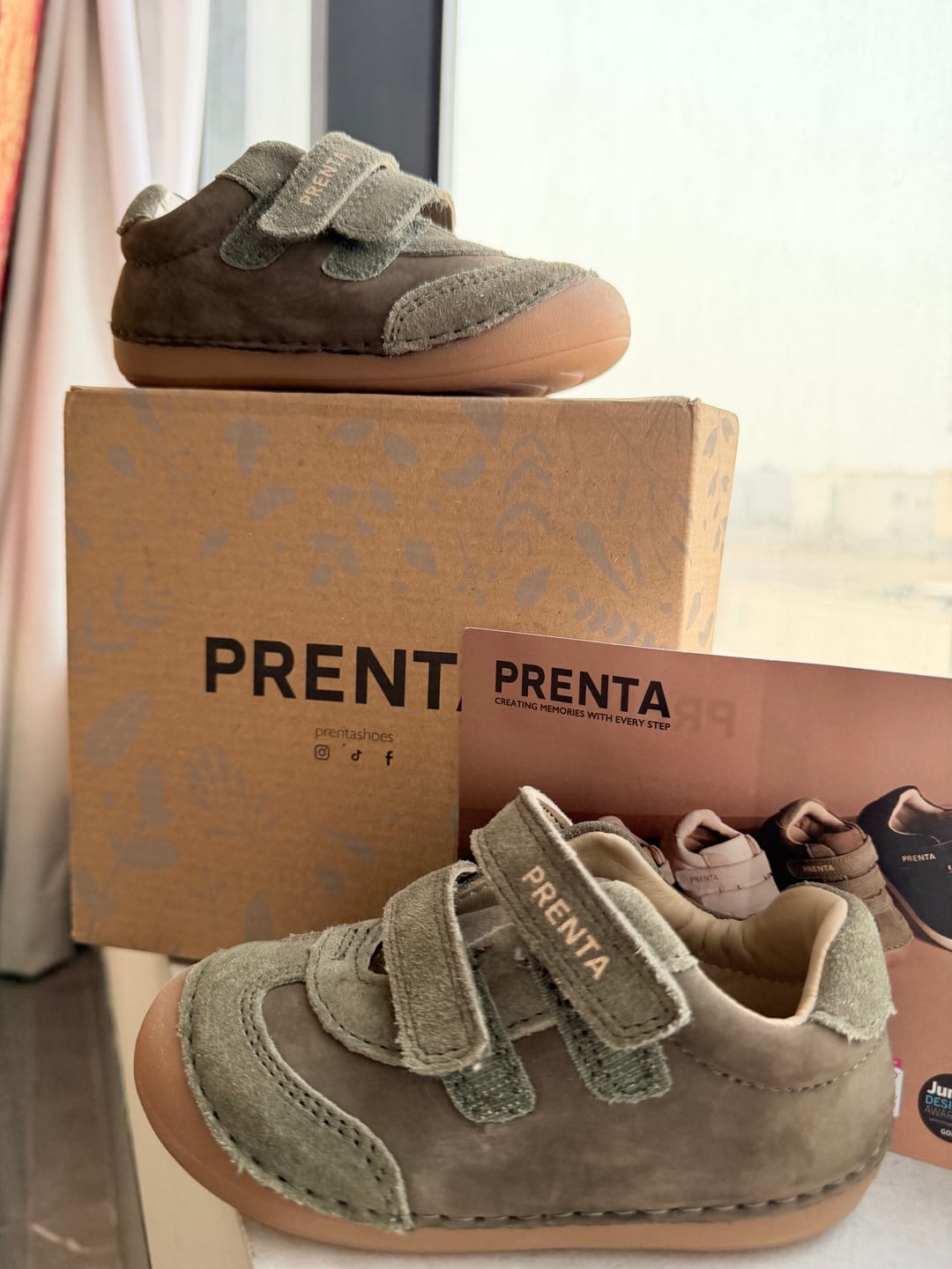 Customer photo review of Rocket Khaki Nubuck First Walker Trainer