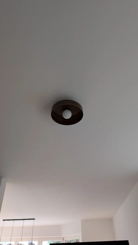 Customer photo review of Circular Ceiling Light Glass Shade And 12-Inch Flush Mount