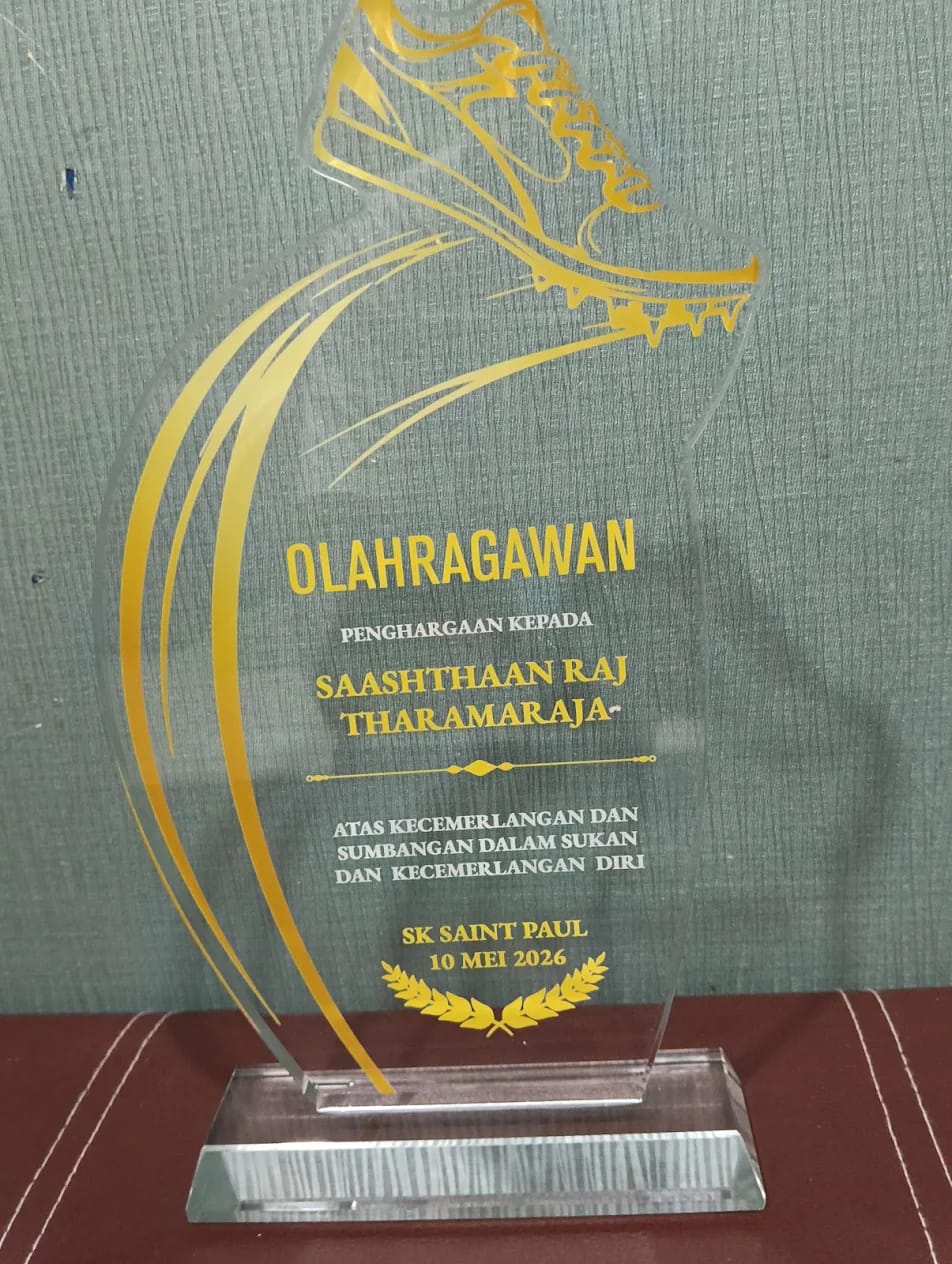 Customer photo review of Acrylic Trophy With Your Own Design