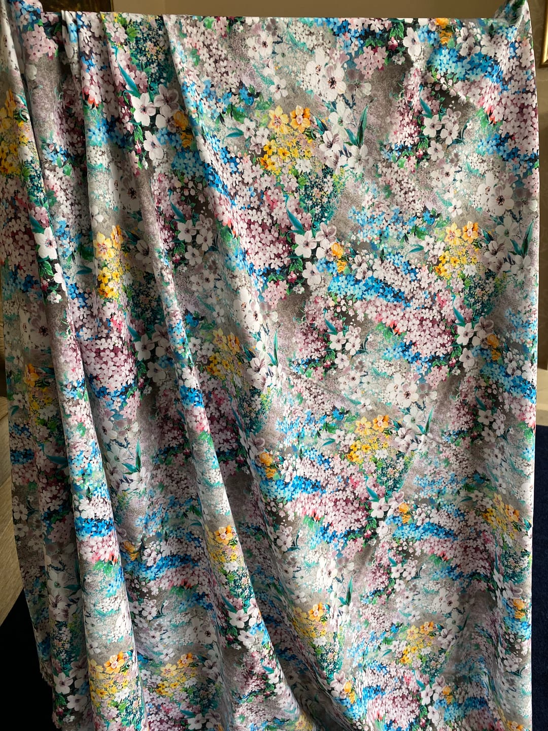 Customer photo review of Blooming Meadow Viscose Poplin Fabric