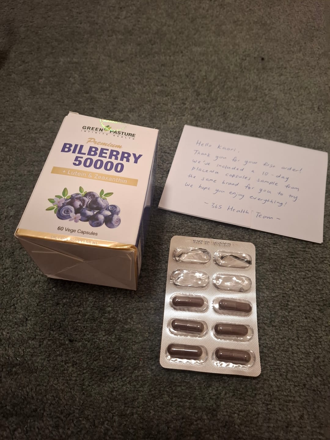 Customer photo review of Green Pasture Bilberry 50000