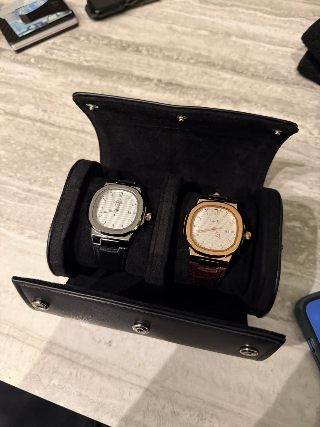 Premium Leather Watch Roll – Lucky Fours