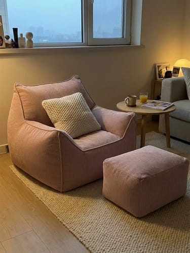 Customer photo review of DODO BEAN BAG - CORDUROY BABY PINK