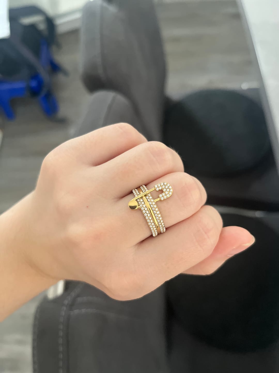 Customer photo review of Pave Flow Safety Ring 14K Vergoldung