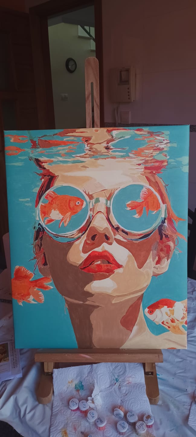Customer photo review of Liquid Dreams | Paint by Number