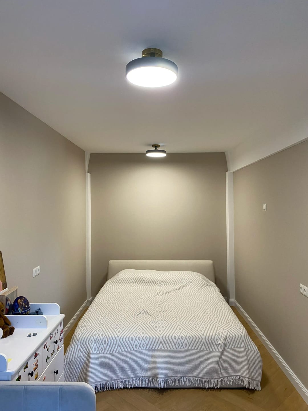 Customer photo review of Metal Frame Round Ceiling Light, 12-Inch Diameter Flush Mount