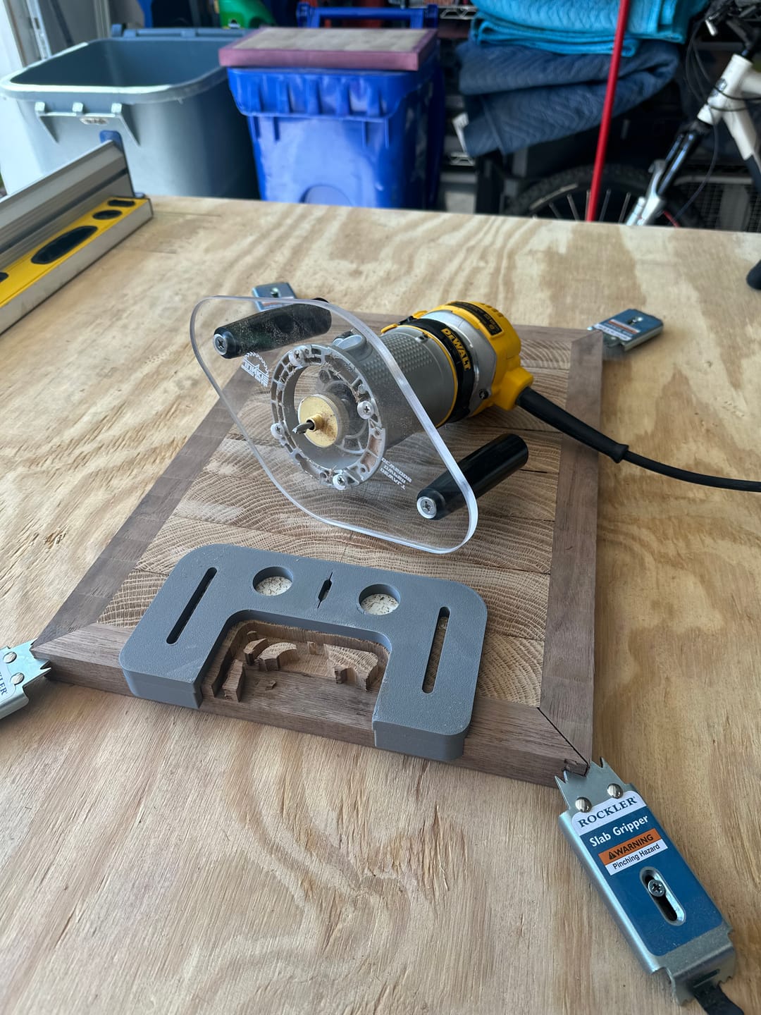 Customer photo review of Cutting Board Bottom Finger Grip Jig