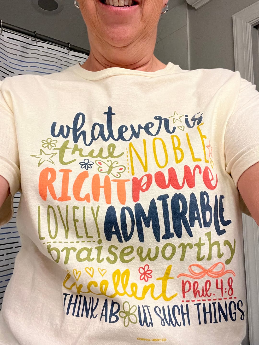 Customer photo review of Whatever Tee
