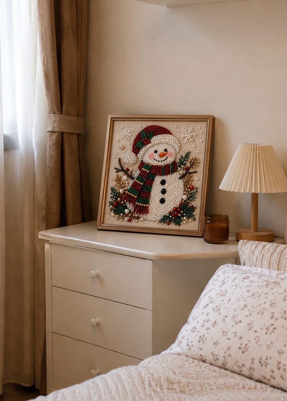 Customer photo review of Relaxing & Beginner-Friendly - DIY Christmas Pearl Diamond Painting Art Kit