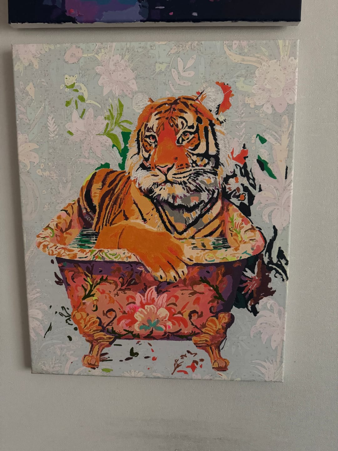 Customer photo review of Flowered Tiger (Pintura por Números) 40x50 cm